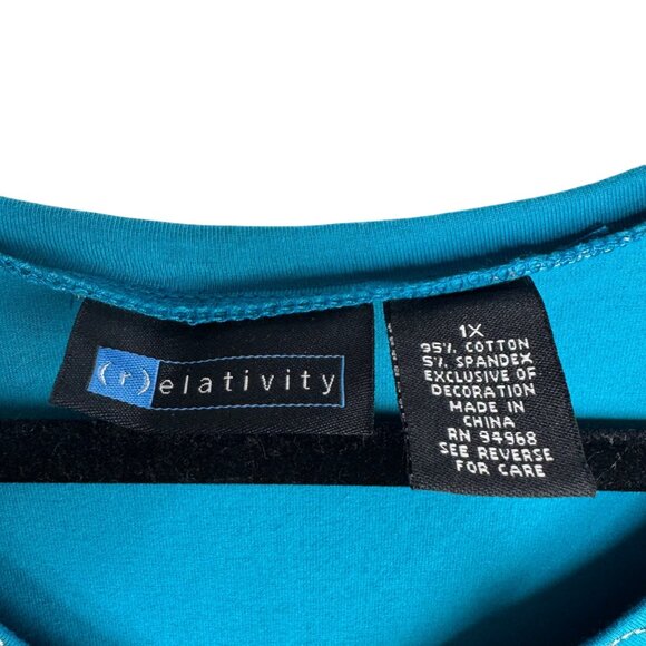 Bundle of‎ 3 NWT New With Tags 1X/XL Womens 95%+ Cotton Blouses with 3/4 Sleeves - Picture 7 of 13